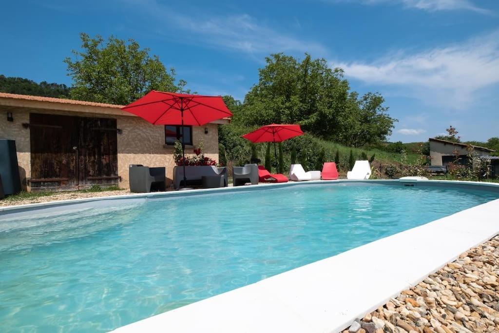 Combe Jolie Clim, Piscine & Jacuzzi Villa Saint-Vincent-de-Cosse Eksteriør billede