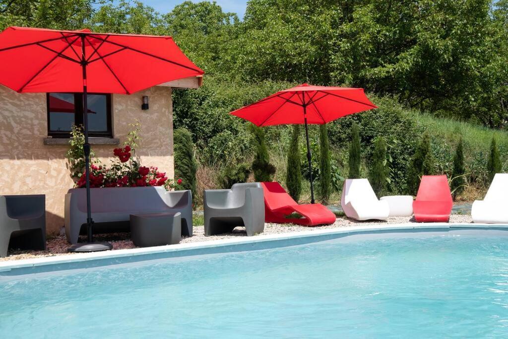 Combe Jolie Clim, Piscine & Jacuzzi Villa Saint-Vincent-de-Cosse Eksteriør billede